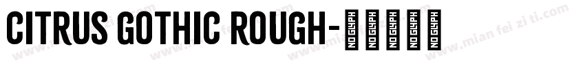 CITRUS GOTHIC ROUGH字体转换